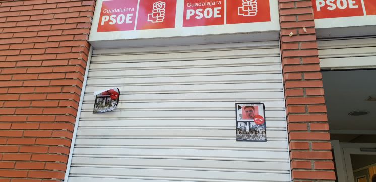 El PSOE condena el ataque fascista sufrido en su sede durante el pasado fin de semana