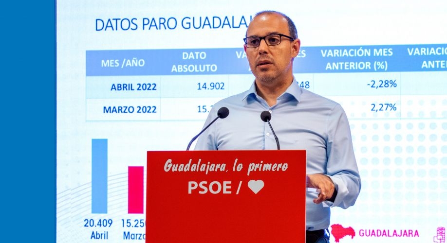 Bellido califica el descenso de las cifras del paro en Guadalajara como un “éxito de toda la...
